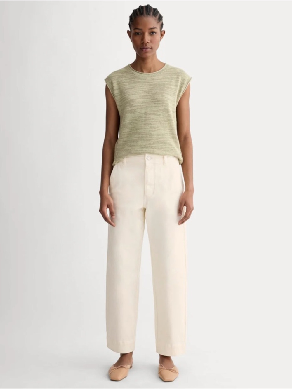 New Everlane THE UTILITY STRAIGHT-LEG PANT in Bone Size 0L
